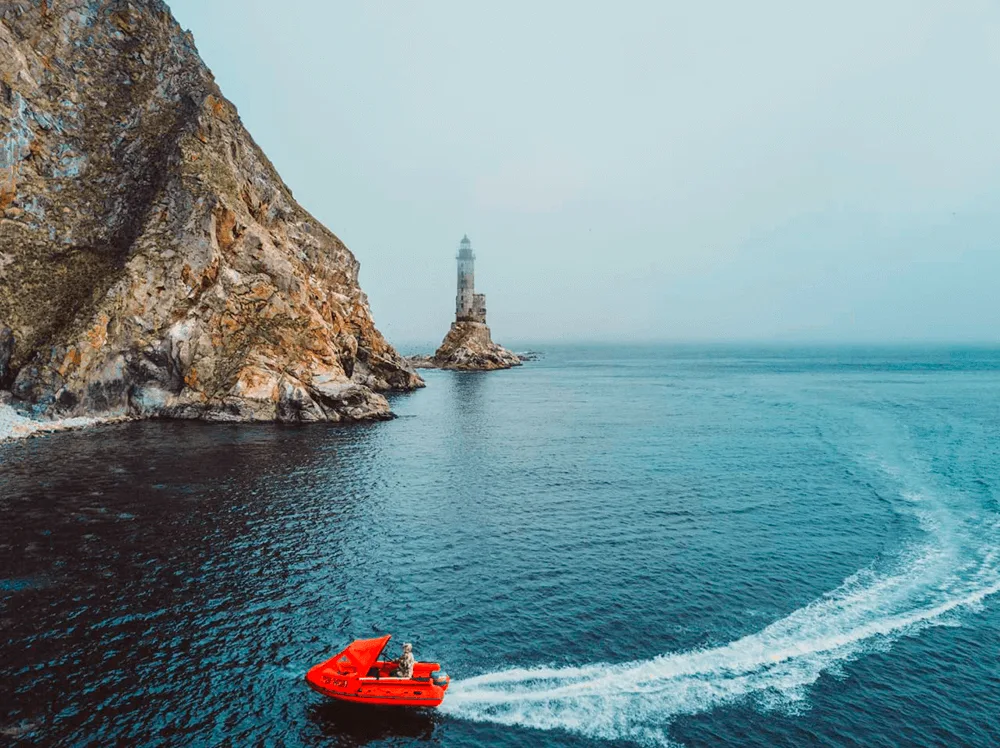 Маяк Анива и лагуна Буссе, Сахалин