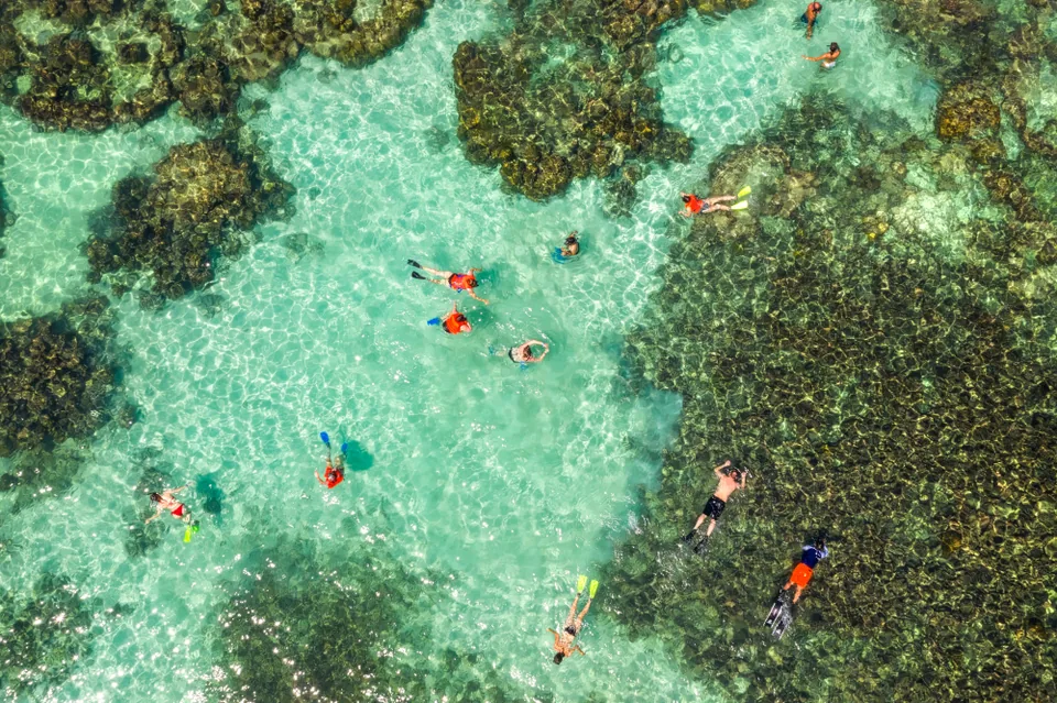 Дайвинг и купание в кристально чистом море Фукуока, Вьетнам